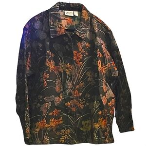 034 CHICO'S SIZE 3 LONG SLEEVE BLOUSE